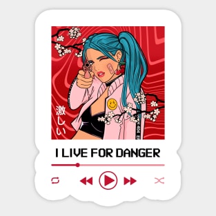 Dangerous Anime Girl Sticker